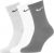 Nike Value Cotton Crew (3 Pack) black/grey/white